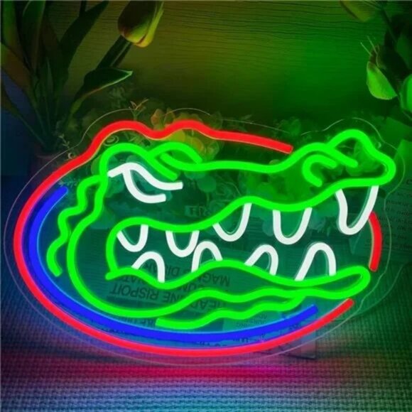 Florida Gator Neon LED Wall Sign NCAA College Football Basketball VIVID Color